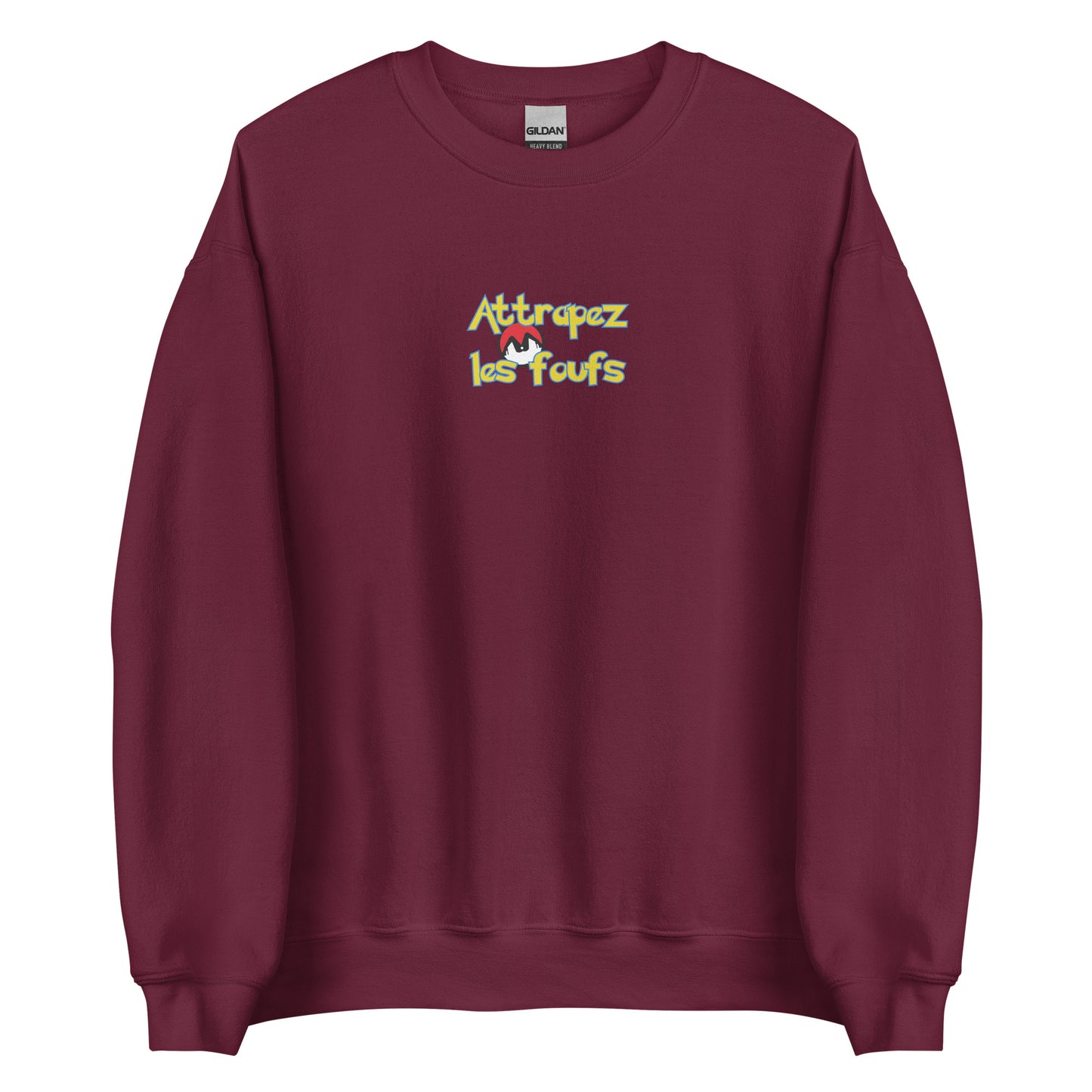 Sweat unisexe col rond Attrapez les foufs Pokeboule - Sedurro