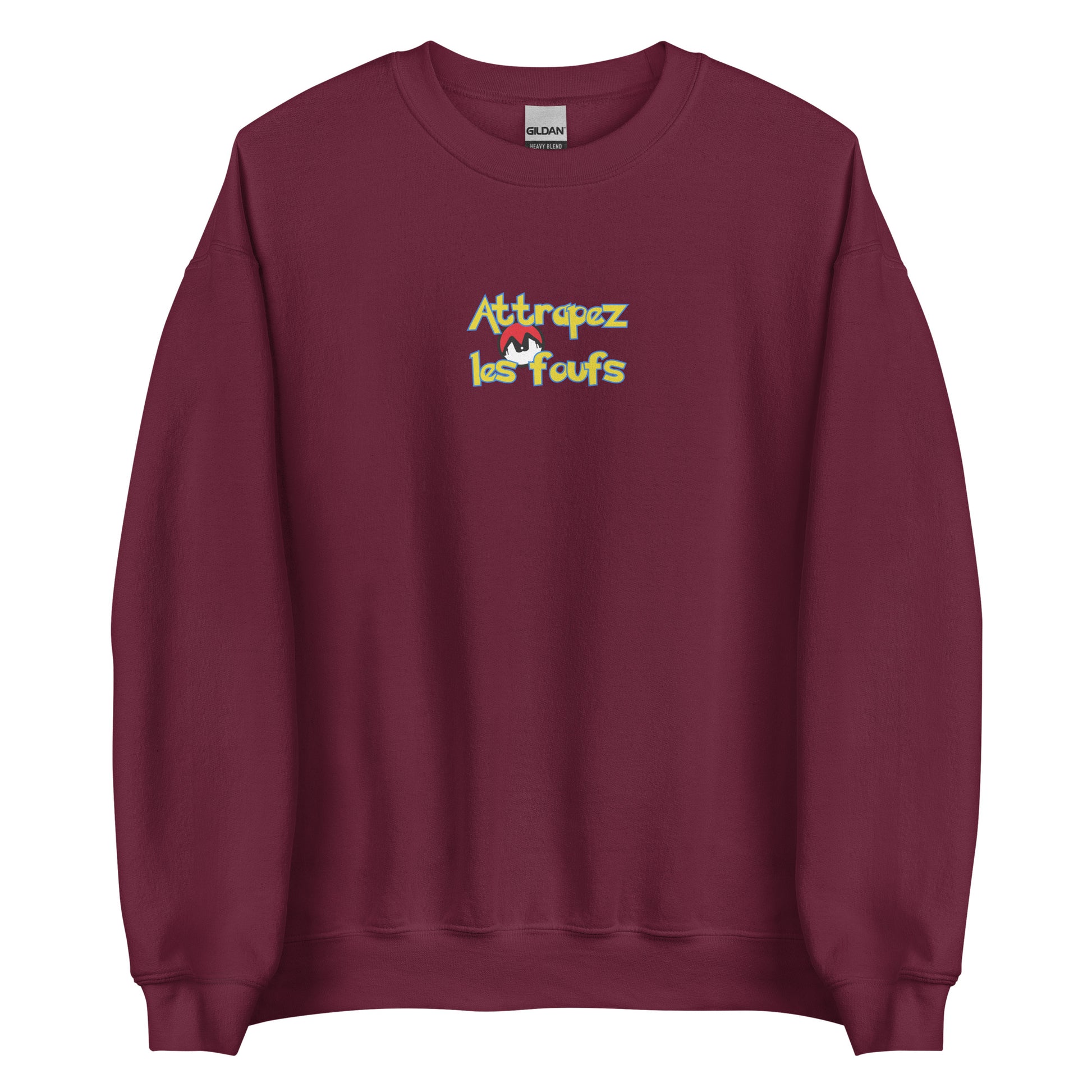 Sweat unisexe col rond Attrapez les foufs Pokeboule - Sedurro