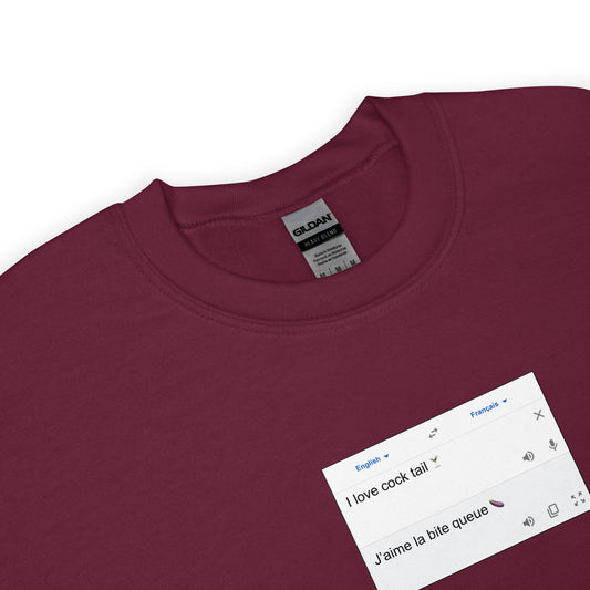 Sweat unisexe col rond Traduction cocktail - Sedurro