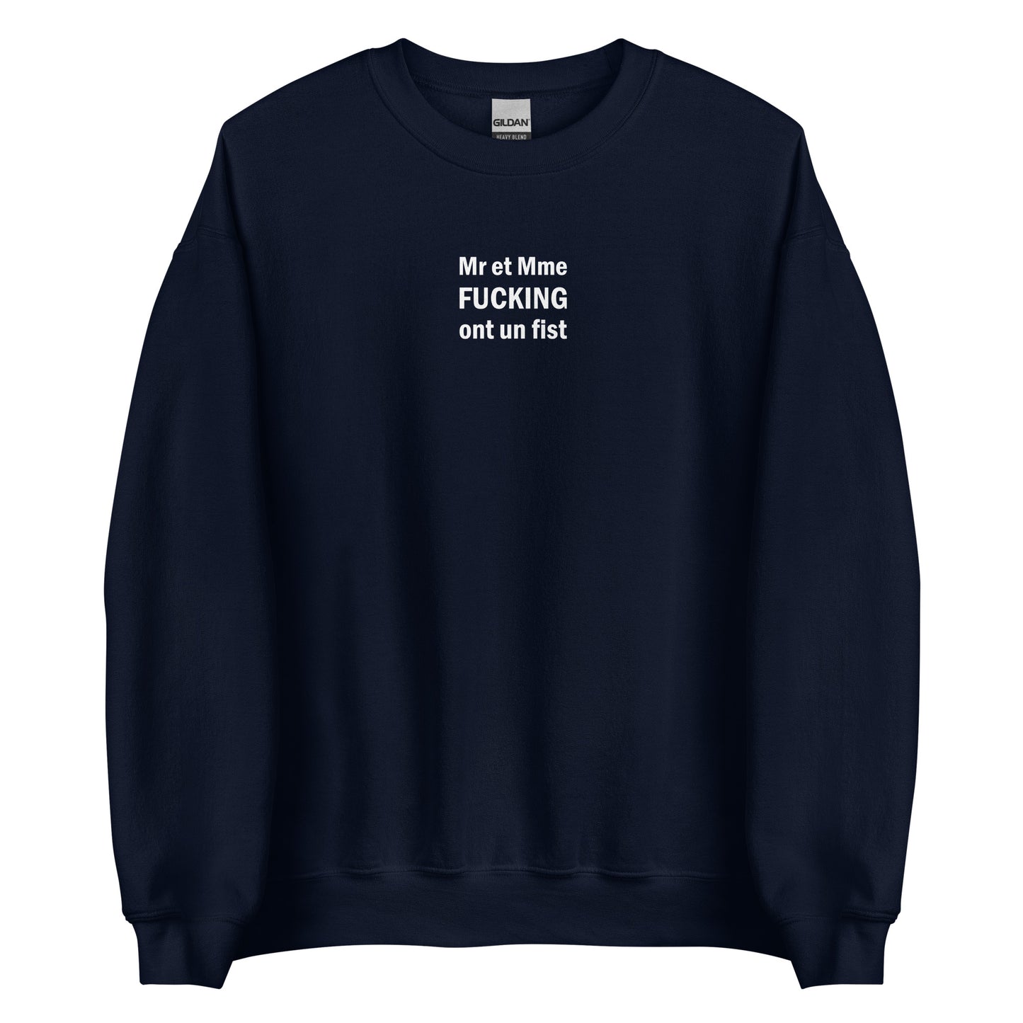 Sweat unisexe col rond Mr et Mme Fucking ont un fist - Sedurro