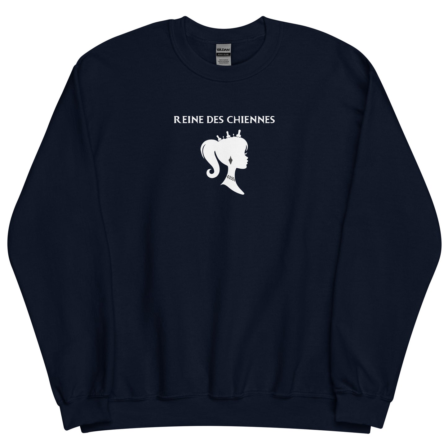 Sweat unisexe col rond Reine des chiennes - Sedurro