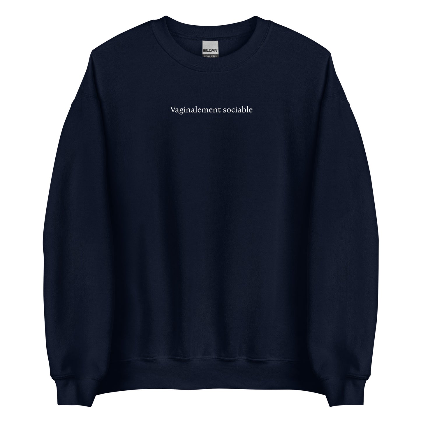 Sweat unisexe col rond Vaginalement sociable - Sedurro