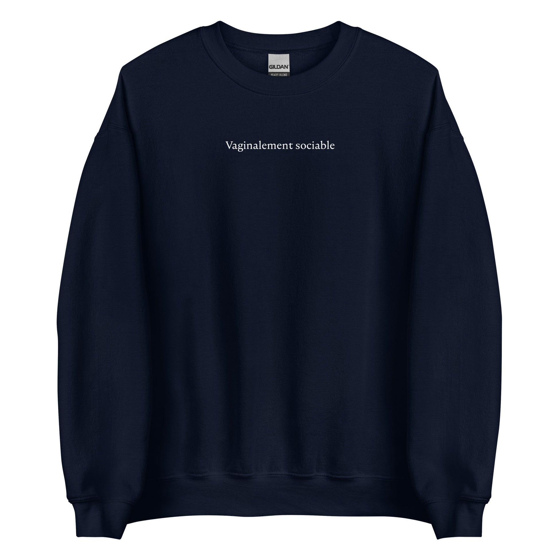 Sweat unisexe col rond Vaginalement sociable - Sedurro