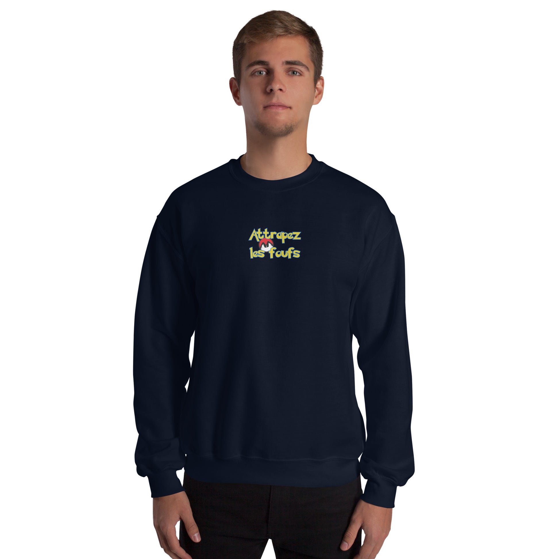 Sweat unisexe col rond Attrapez les foufs Pokeboule - Sedurro