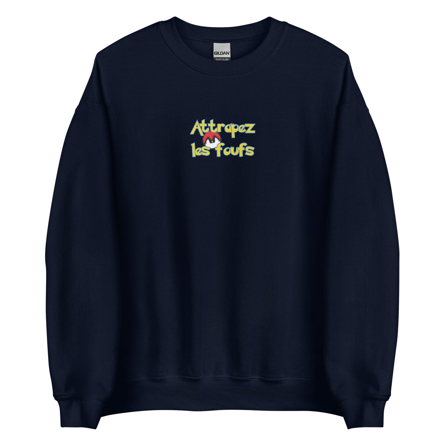 Sweat unisexe col rond Attrapez les foufs Pokeboule - Sedurro