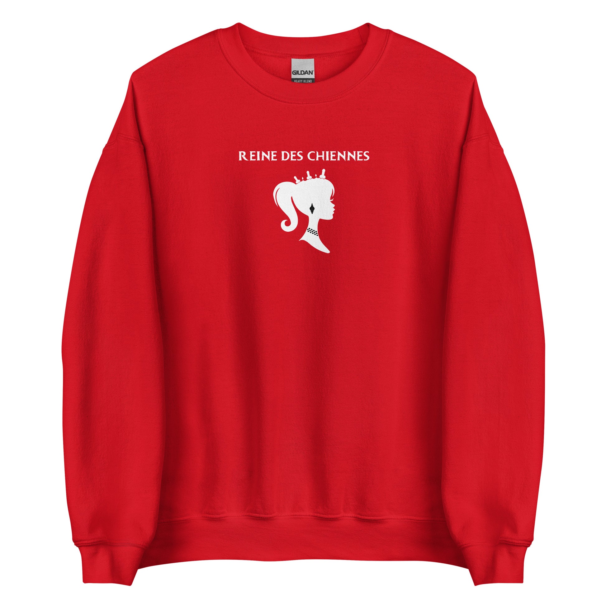 Sweat unisexe col rond Reine des chiennes - Sedurro