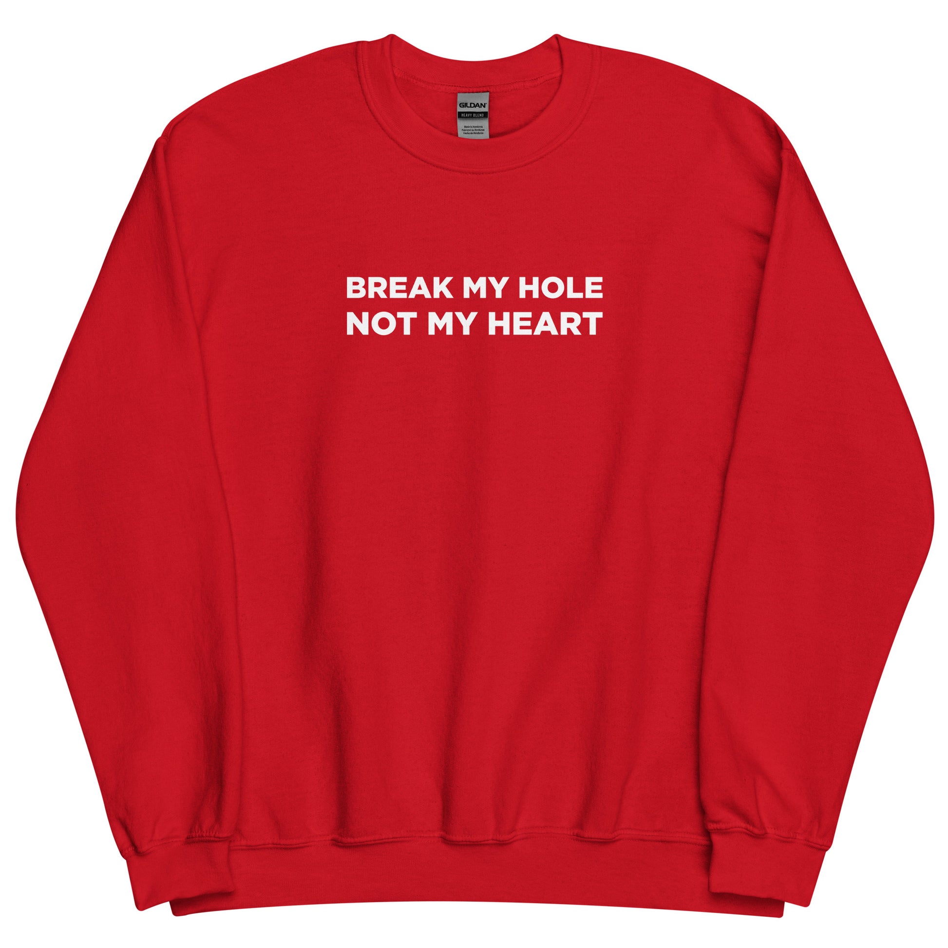 Sweat unisexe col rond Break my hole not my heart - Sedurro