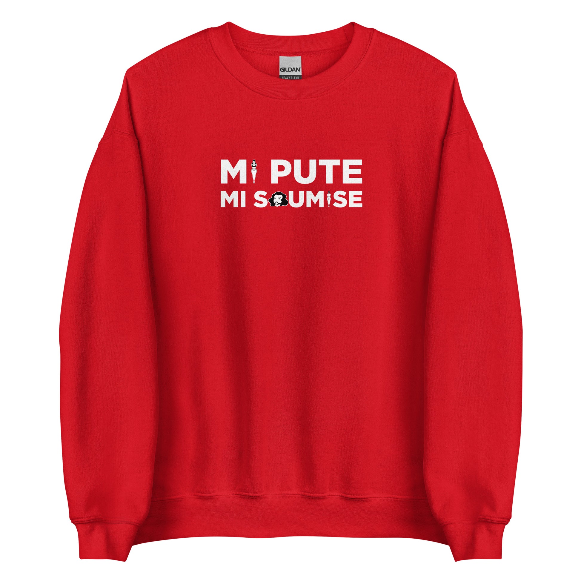 Sweat unisexe col rond Mi pute mi soumise - Sedurro