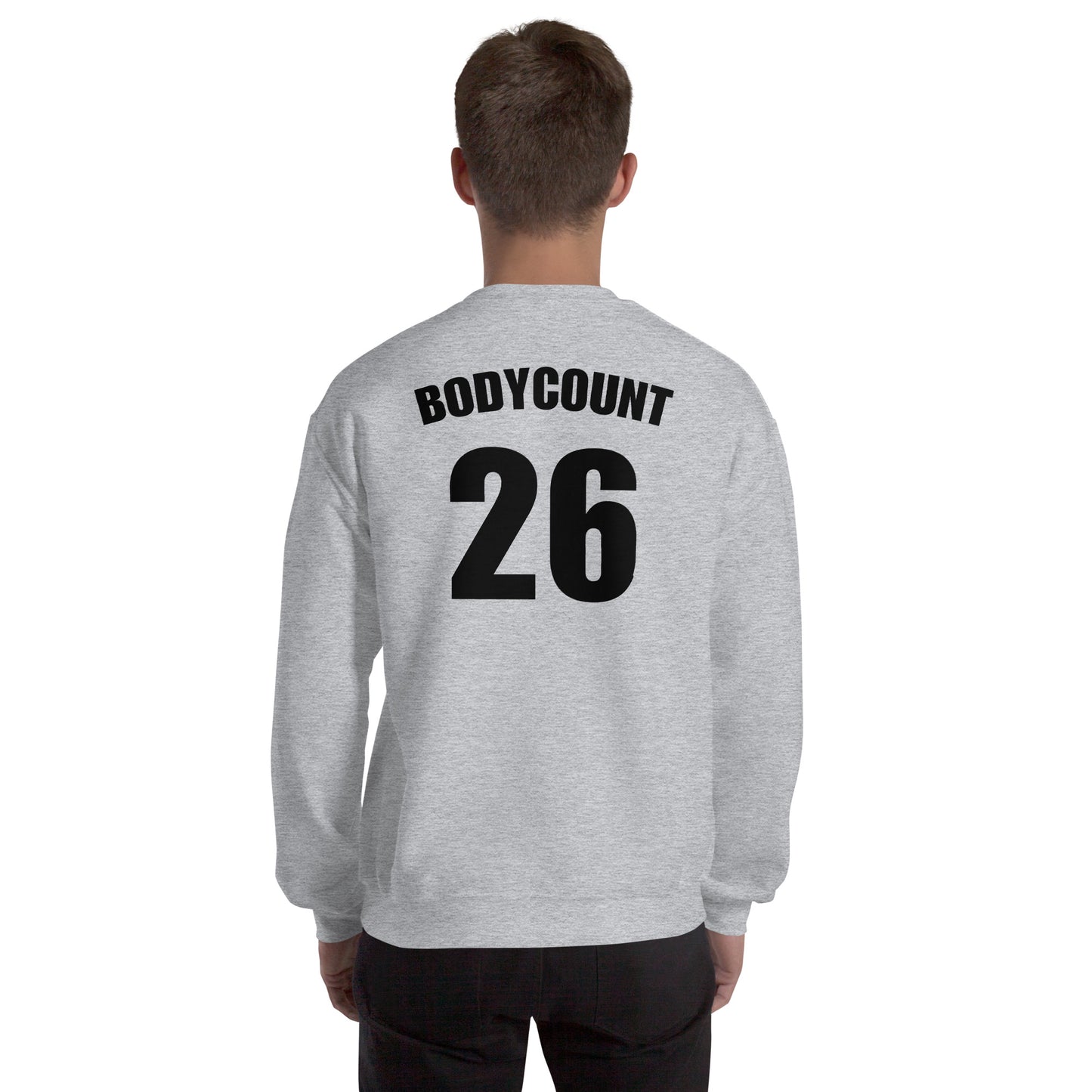Sweat unisexe col rond personnalisable maillot numéro bodycount - Sedurro