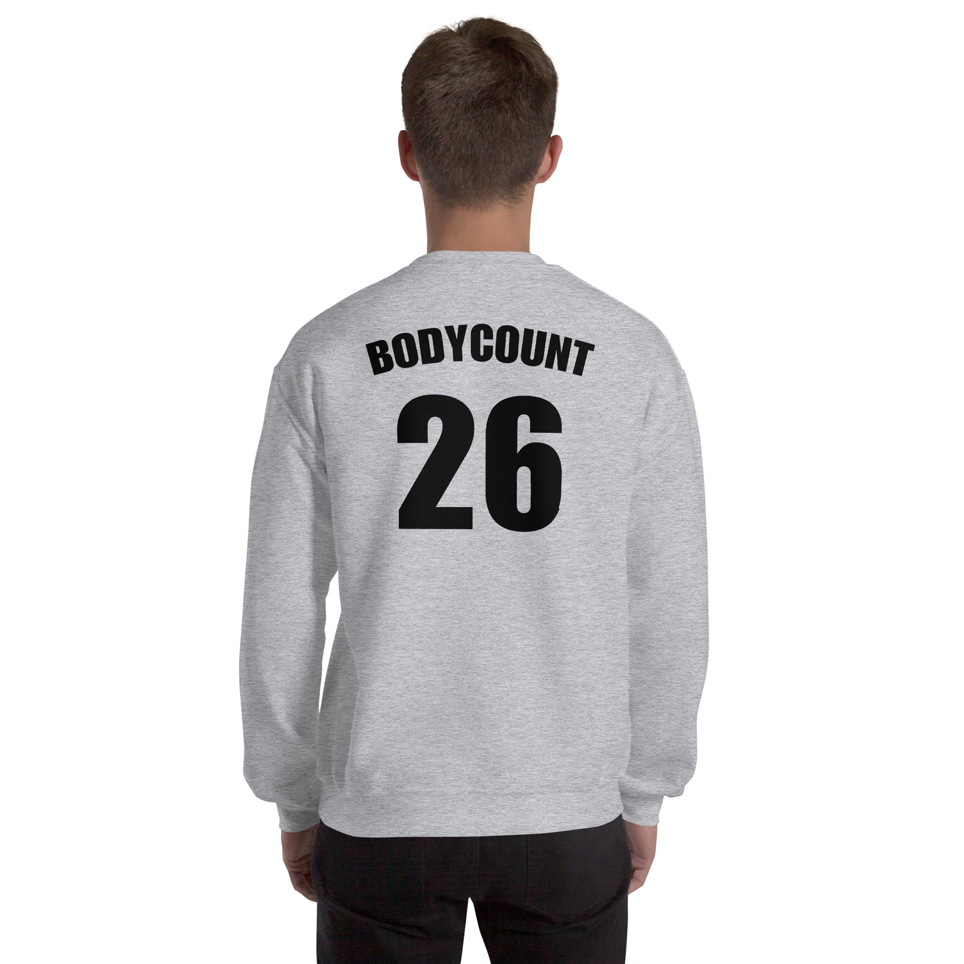 Sweat unisexe col rond personnalisable maillot numéro bodycount - Sedurro