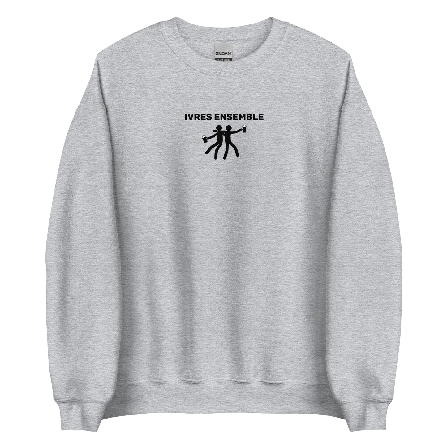 Sweat unisexe col rond Ivres ensemble Gris Sport - Sedurro