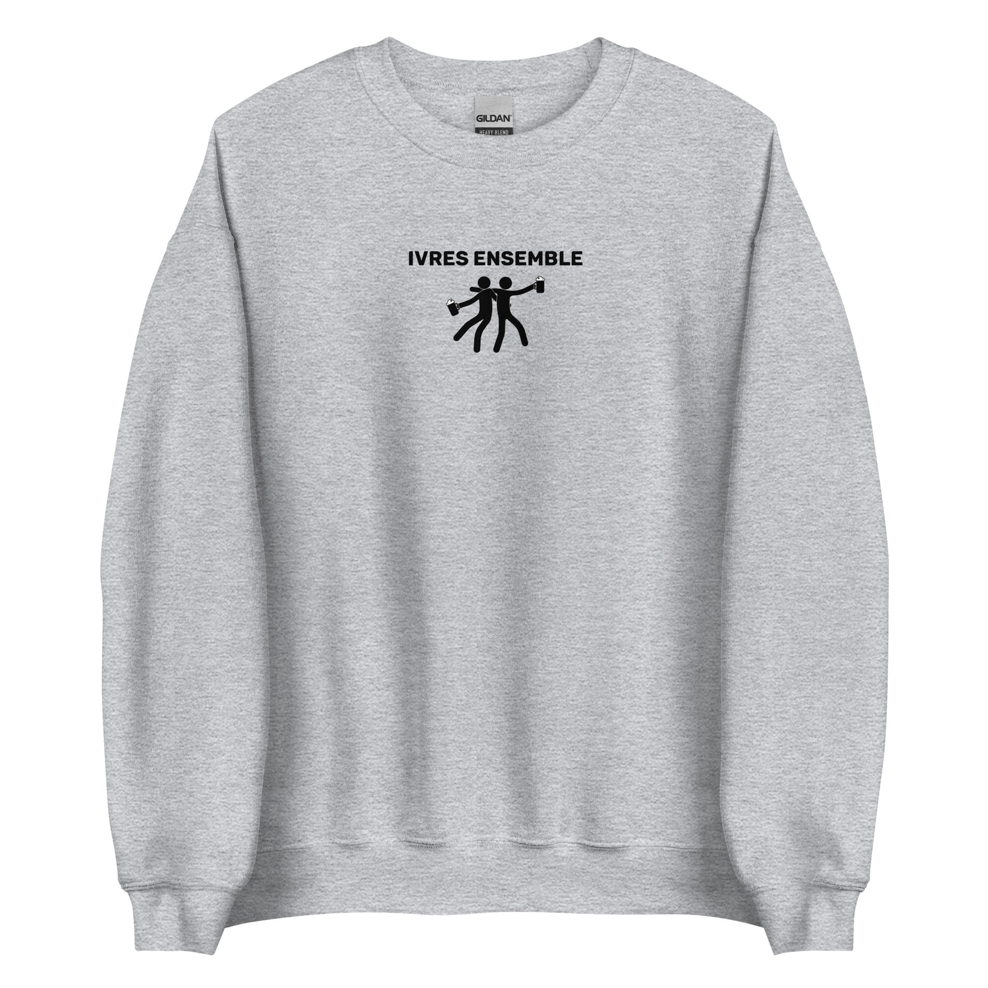Sweat unisexe col rond Ivres ensemble Gris Sport - Sedurro