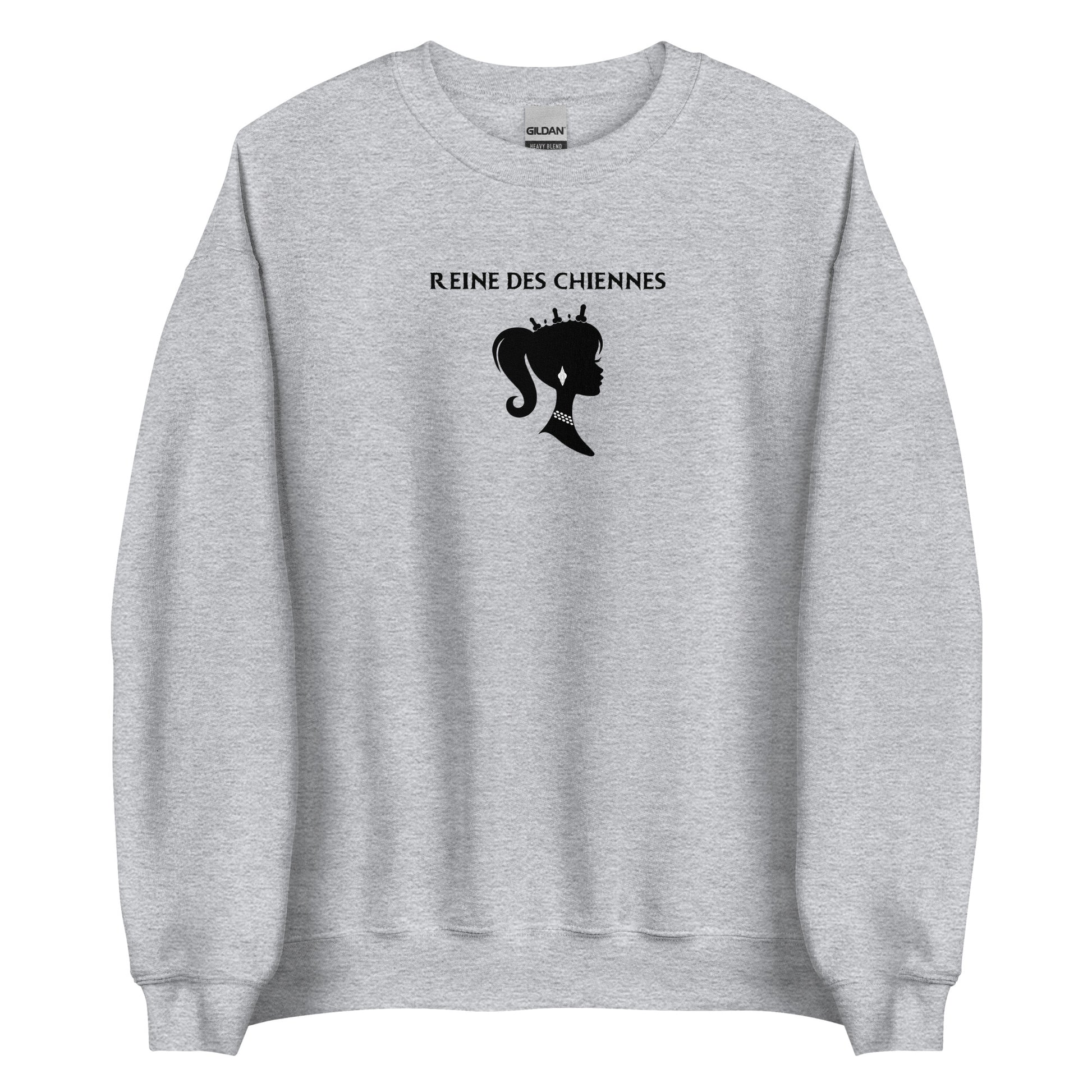 Sweat unisexe col rond Reine des chiennes - Sedurro