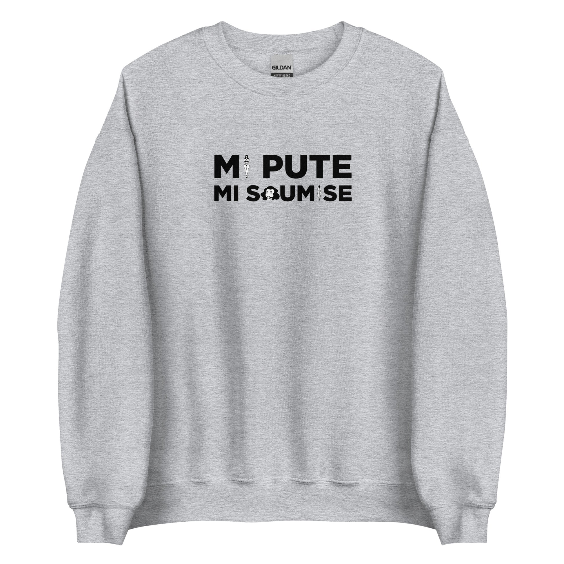Sweat unisexe col rond Mi pute mi soumise - Sedurro
