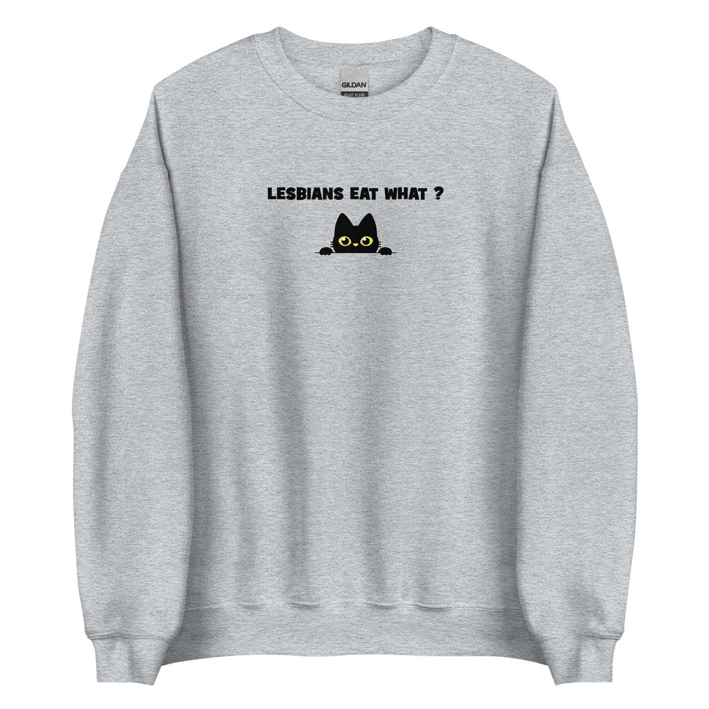 Sweat unisexe col rond Cat Lesbians eat what - Sedurro