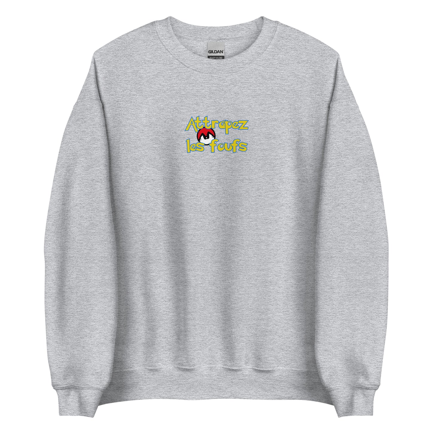 Sweat unisexe col rond Attrapez les foufs Pokeboule - Sedurro
