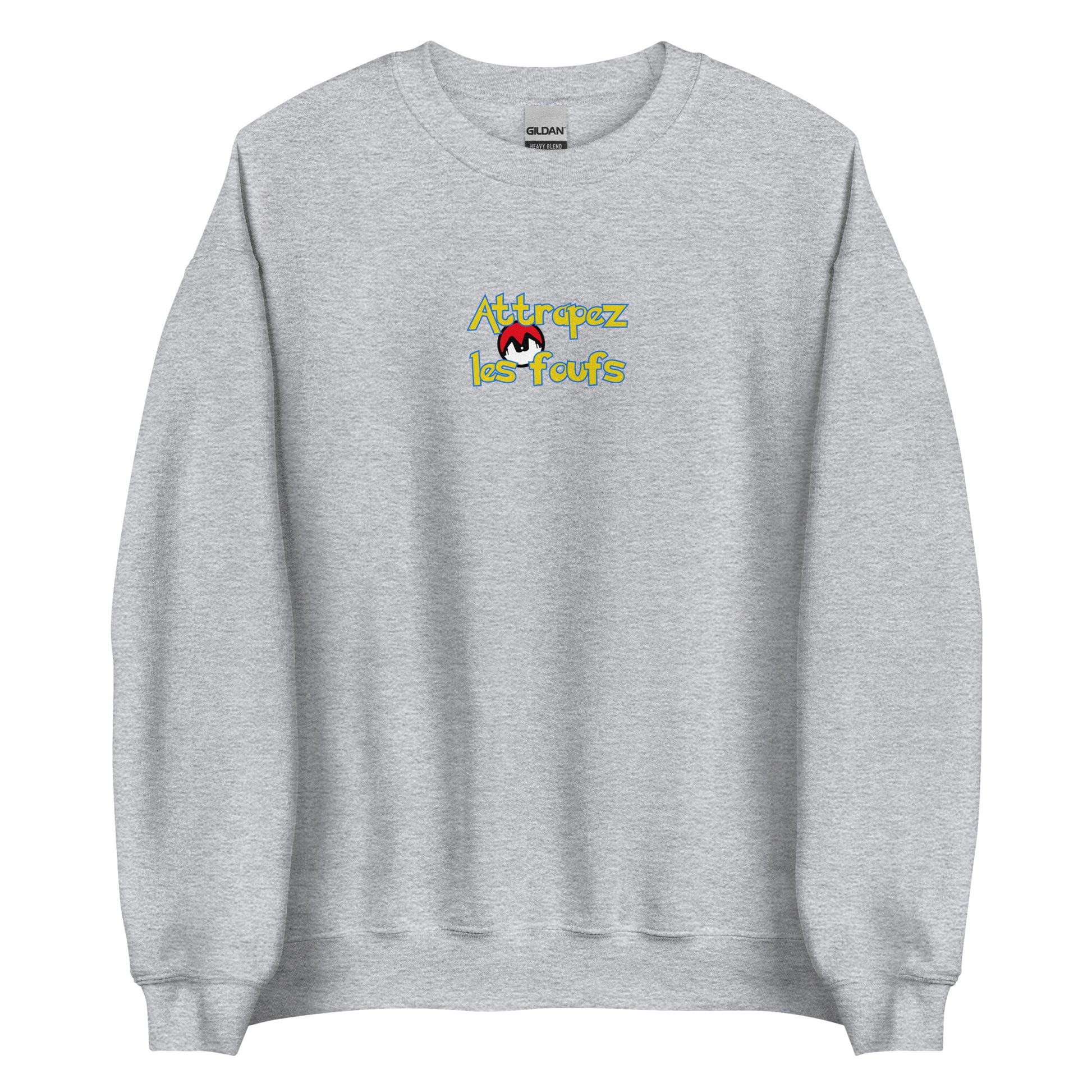 Sweat unisexe col rond Attrapez les foufs Pokeboule - Sedurro