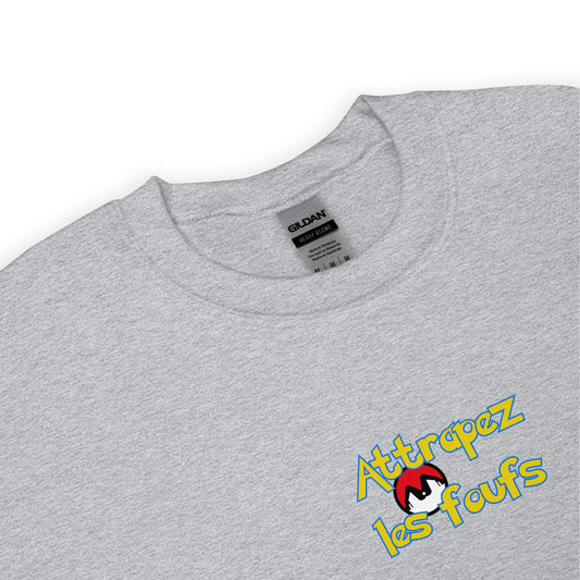 Sweat unisexe col rond Attrapez les foufs Pokeboule - Sedurro