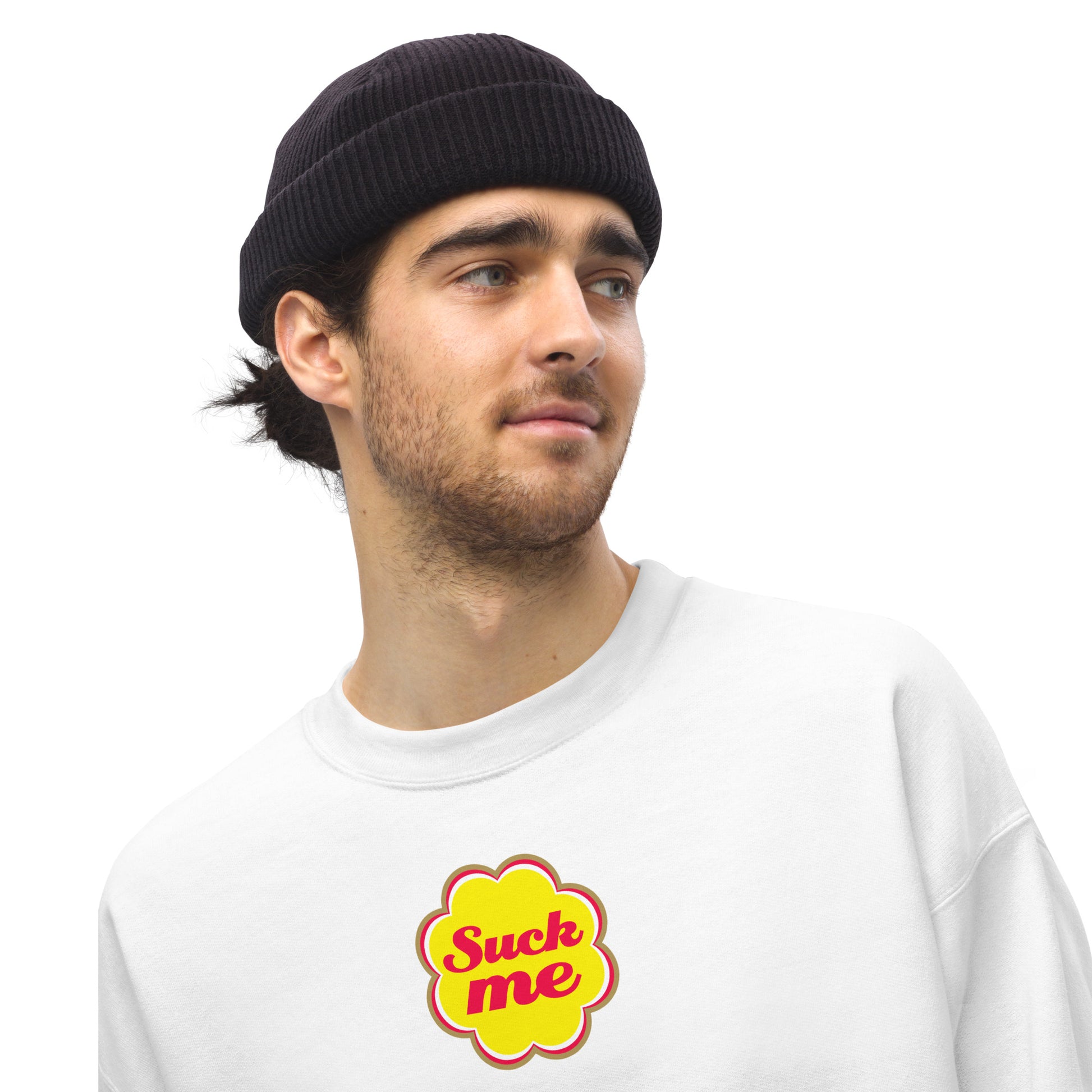 Sweat unisexe col rond Suck me sucette chupa - Sedurro