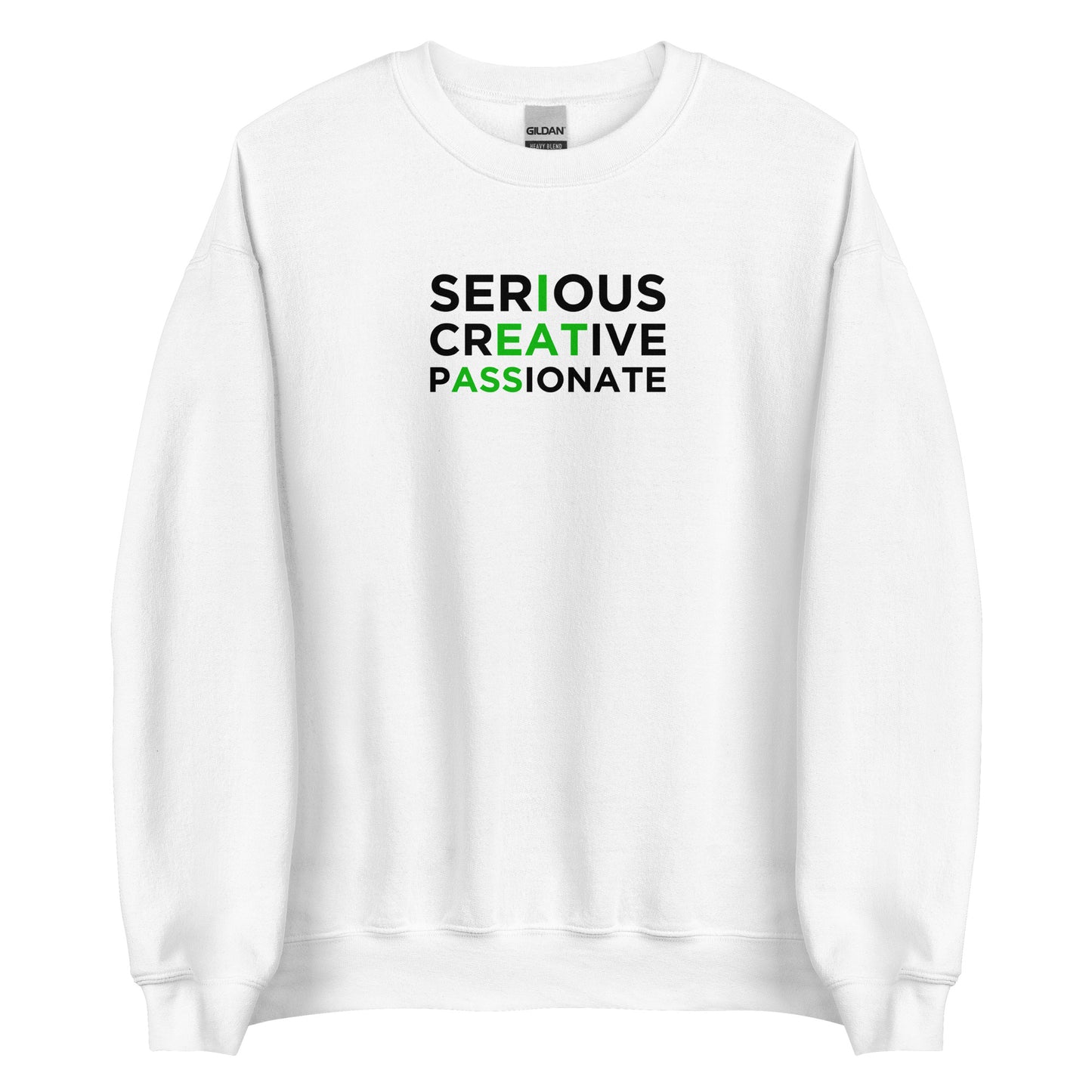 Sweat unisexe col rond Serious creative passionate - Sedurro