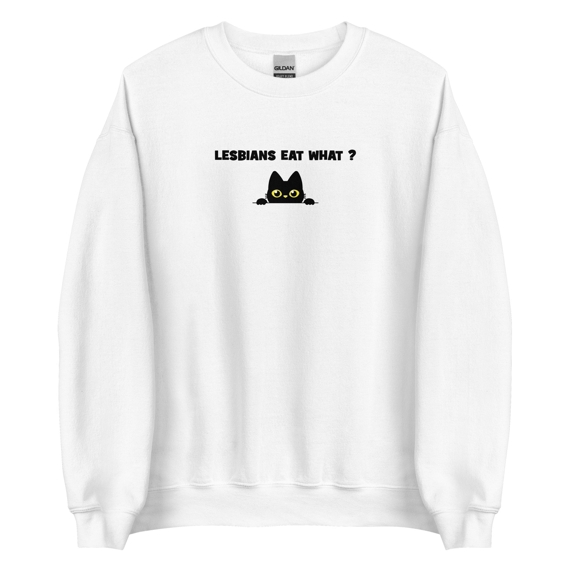 Sweat unisexe col rond Cat Lesbians eat what - Sedurro