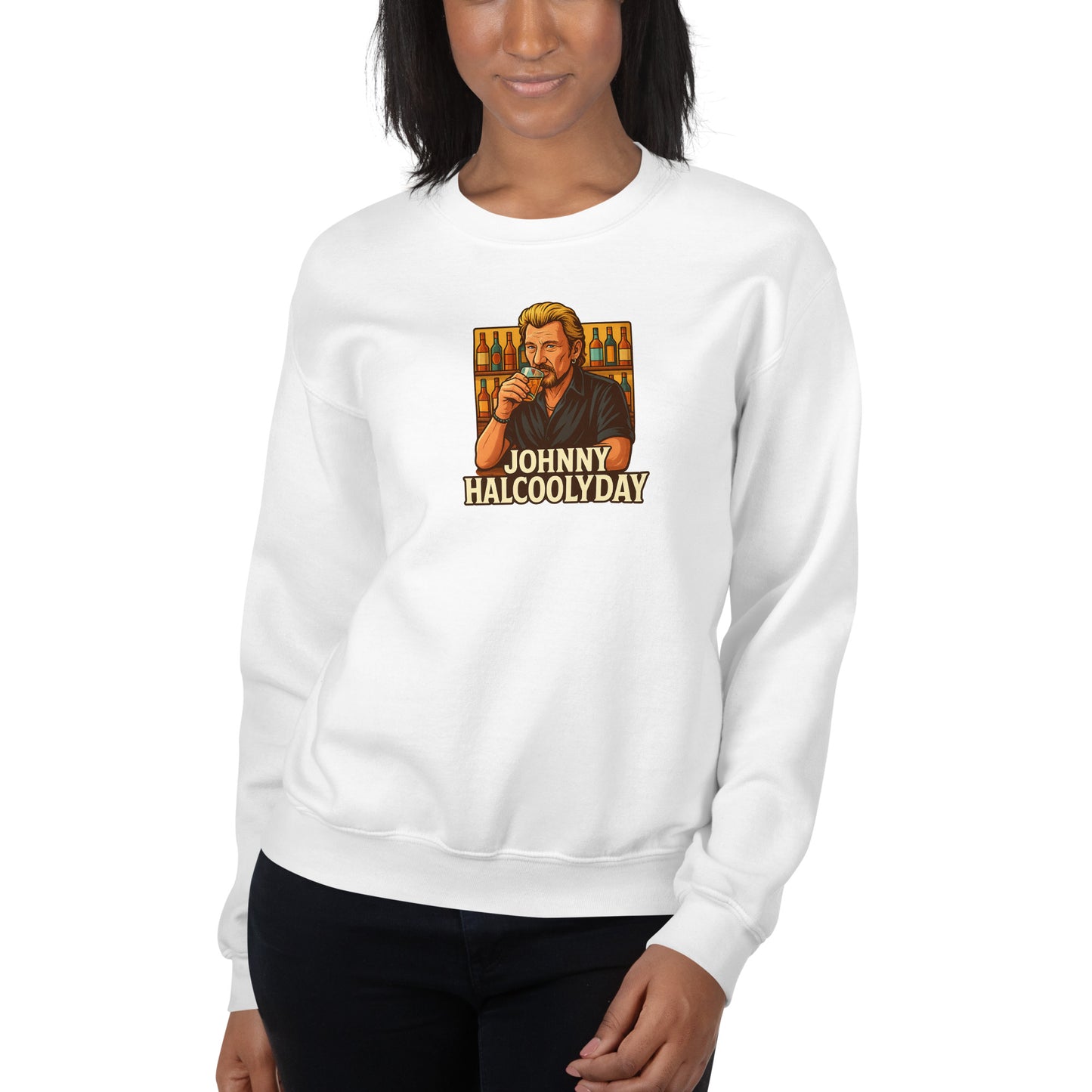 Sweat unisexe col rond Johnny Halcoolyday - Sedurro