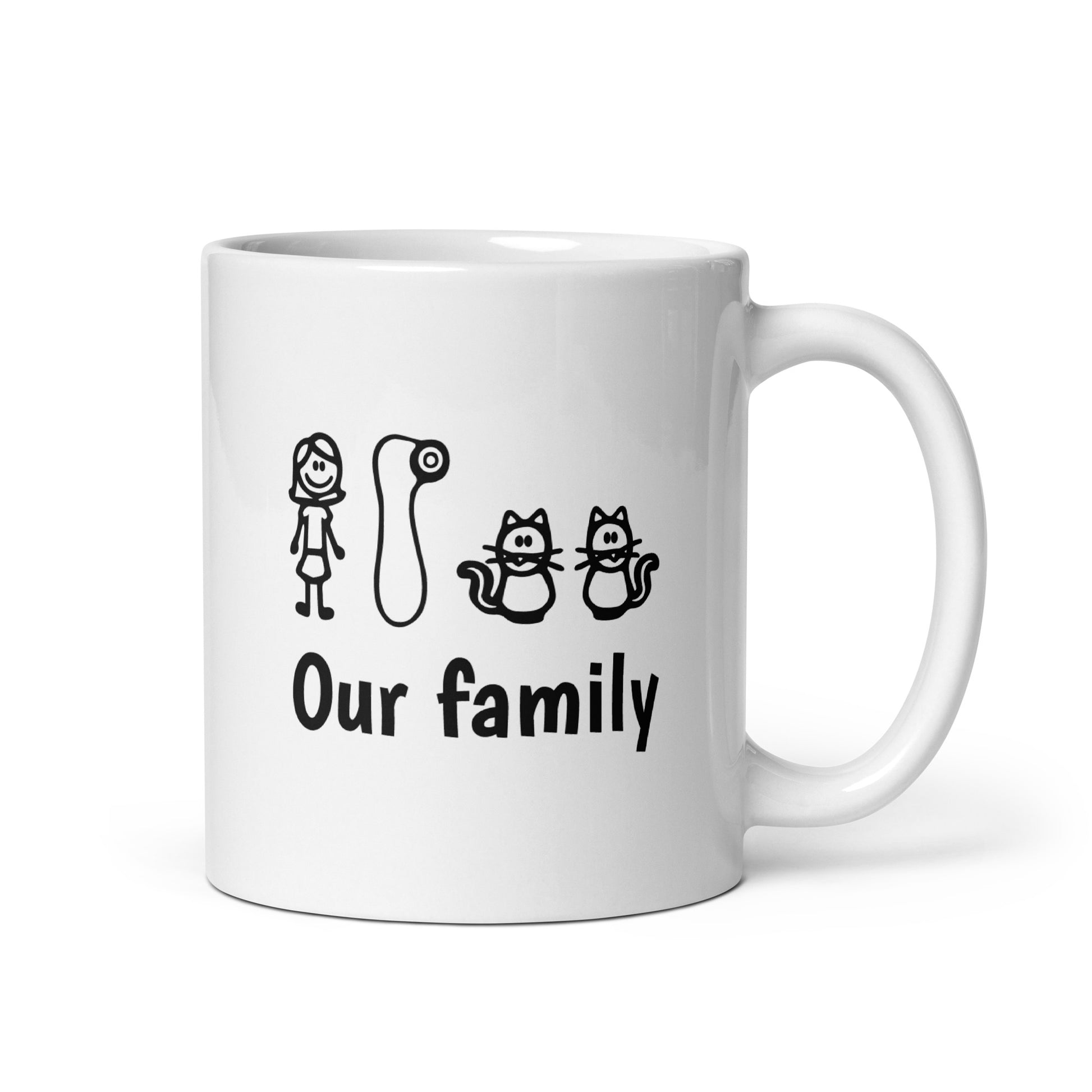 Mug Our family woman vibrator cats - Sedurro